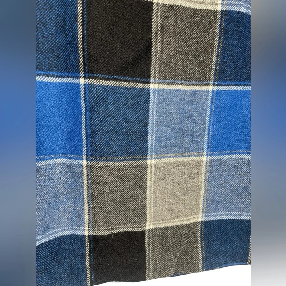 Talbots skirt size 4 sapphire blue & black Buffalo plaid Pencil Straight skirt 💙